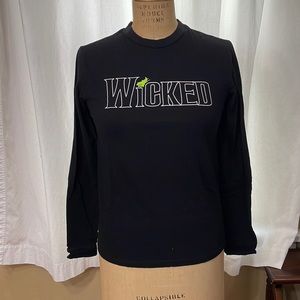 Wicked Wear Green for Good cotton, black, long sleeve tee shirt